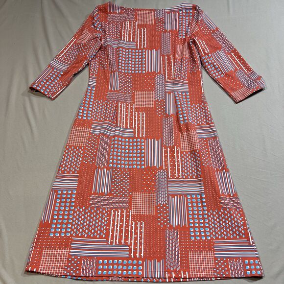 J.McLaughlin Women's M Catalina Cloth Dress - Red Blue Geometric Polka Dot Print - Picture 9 of 9